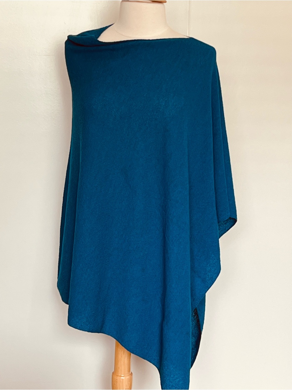 Eileen Fisher shawl, teal blue